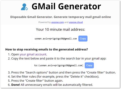 gmail falso generador.